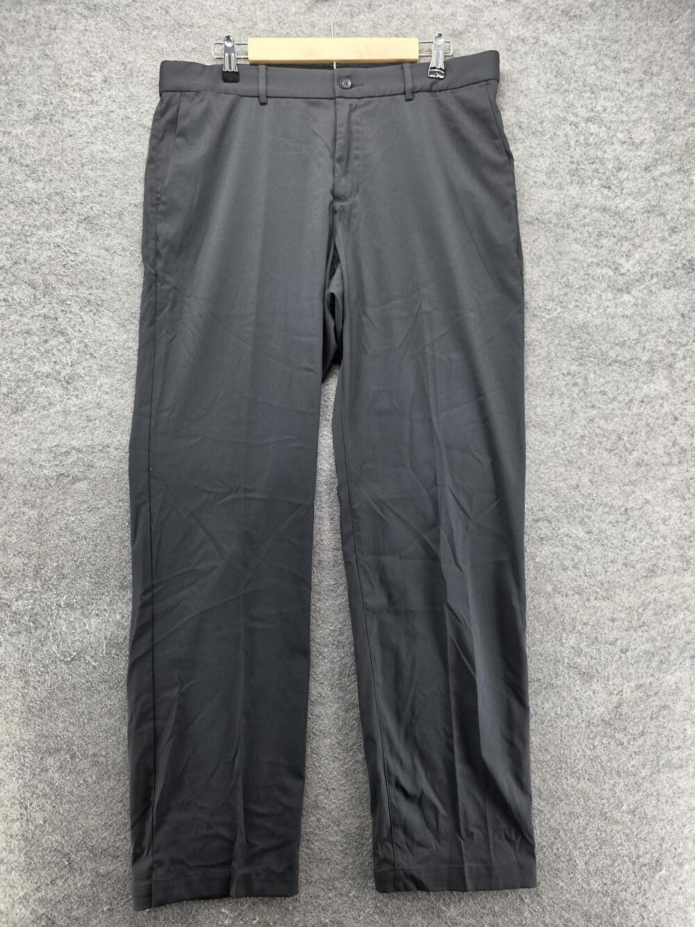Nike Pants Mens 34x32 Black Dress Pants Straight Stretch Polyester Spandex